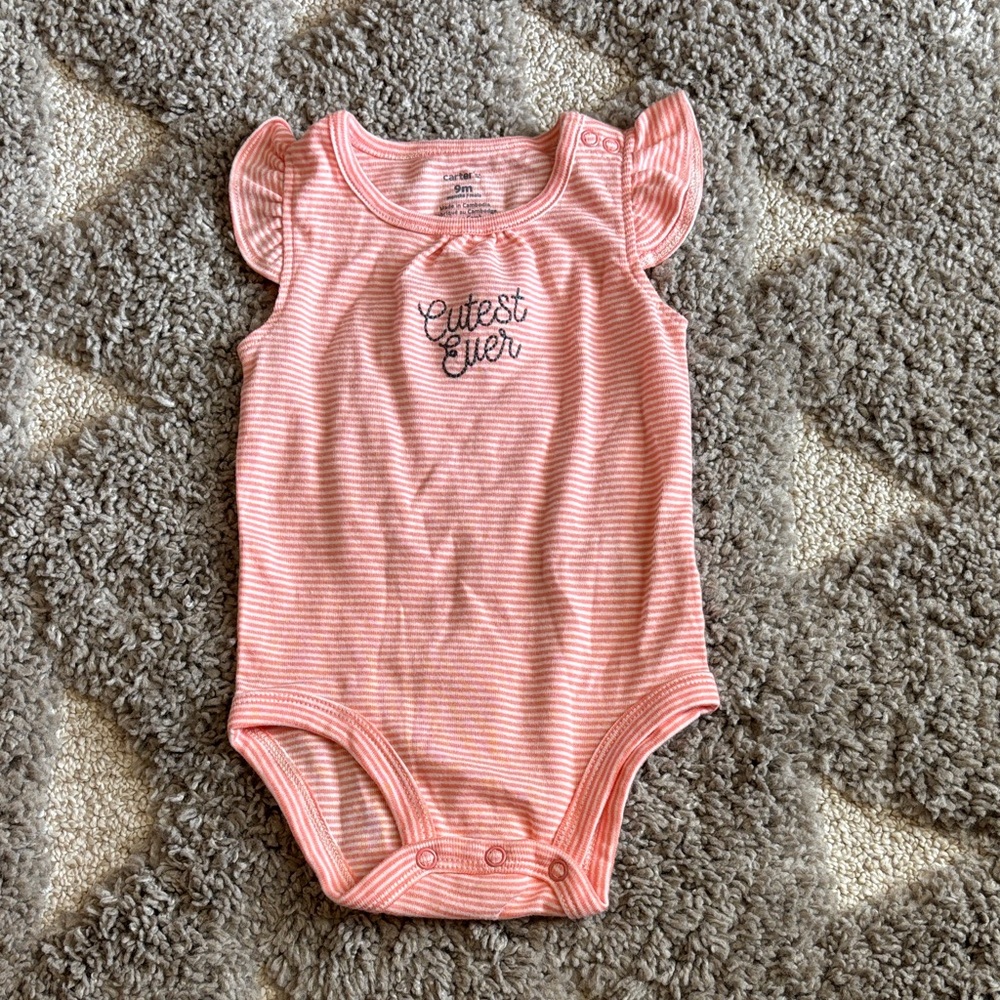 Carter's Adorable Pink Striped Onesie